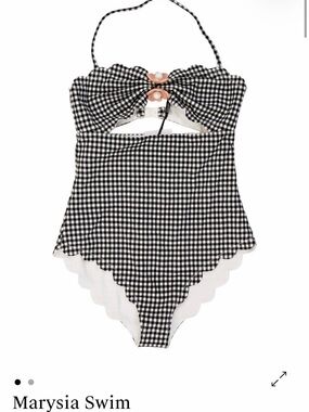 Marysia Swim Black & White Gingham' One-Piece